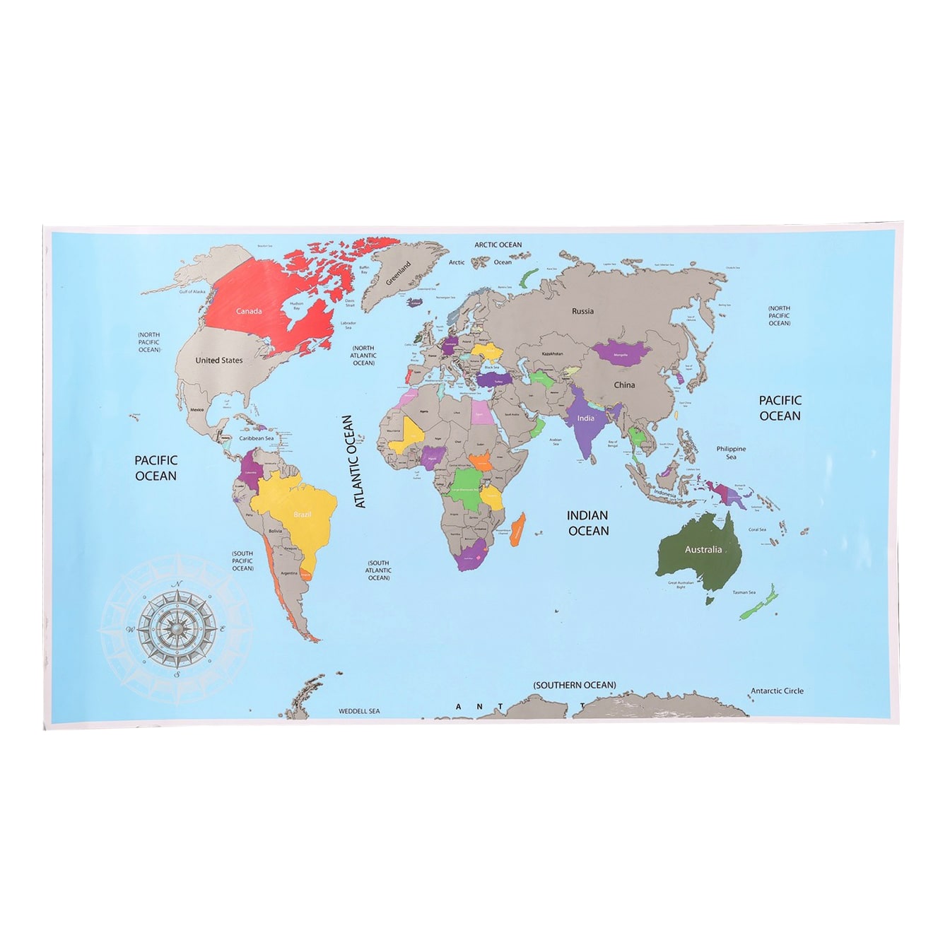 Harta Lumii Razuibila Silver Taramul Cadourilor Wowland Ro